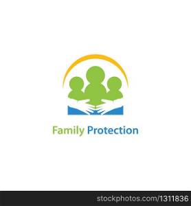 family care logo design template vector