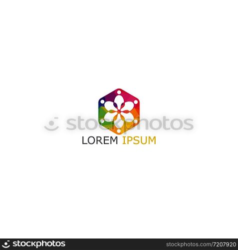 Family care logo swoosh vector image