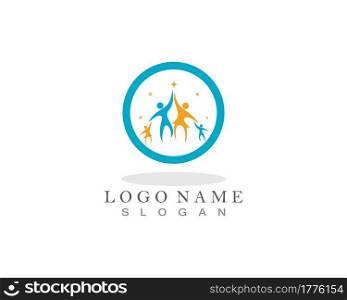 Family Care Logo Template Vector Icon