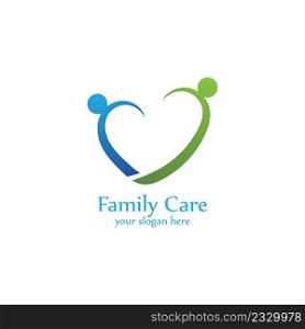 Family care Love Vector icon illustration design Template