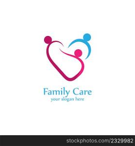 Family care Love Vector icon illustration design Template
