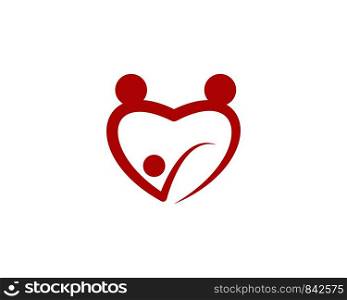 family care symbol icon logo design template
