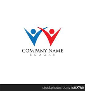 Family care w logo sign illustration vector design