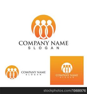 Family community people logo and symbol vector