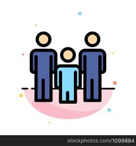 Family, Couple, Kids, Health Abstract Flat Color Icon Template