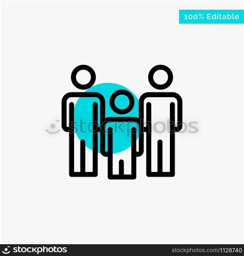 Family, Couple, Kids, Health turquoise highlight circle point Vector icon