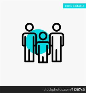 Family, Couple, Kids, Health turquoise highlight circle point Vector icon