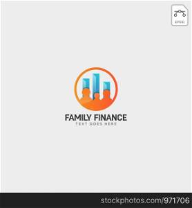family finance, business logo template vector illustration icon element isolated. family finance, business logo template vector illustration icon element