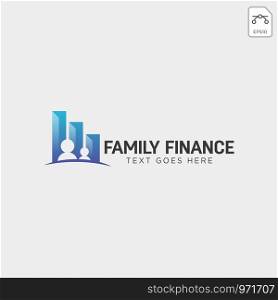 family finance, business logo template vector illustration icon element isolated. family finance, business logo template vector illustration icon element