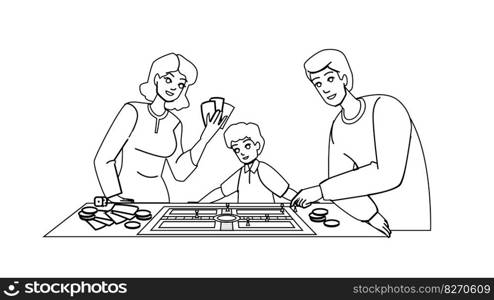 family games vector. home happy, fun play, kid dad, father mother, together board, children family games character. people Illustration. family games vector