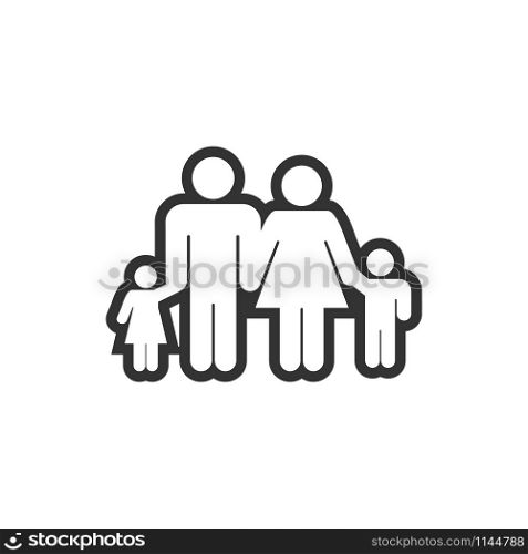 Family icon design template vector graphic illustration. Family icon design template vector illustration