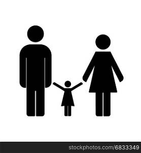 family icon on white background. Family Icon Vector Illustration on the white background.
