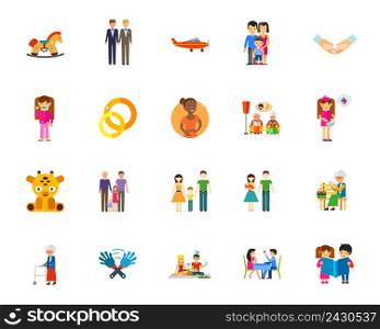 Family icon set. Can be used for topics like parenthood, care, love, marriage