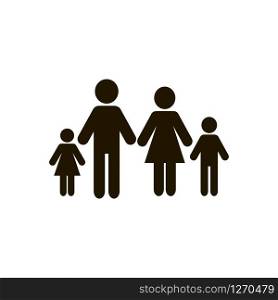 Family icon vector isolated on white background. Family icon vector isolated on white