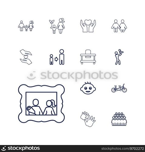 Family icons Royalty Free Vector Image