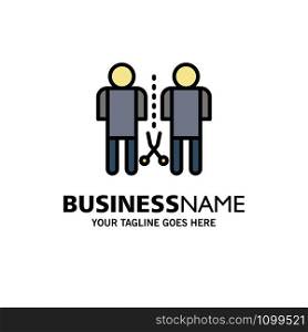 Family, Knowledge, Mind, People, Shared Business Logo Template. Flat Color
