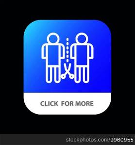 Family, Knowledge, Mind, People, Shared Mobile App Button. Android and IOS Line Version