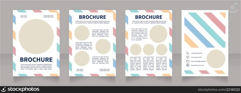 Family leisure and fun blank brochure design. Amusing club. Template set with copy space for text. Premade corporate reports collection. Editable 4 paper pages. Source Sans, Arial fonts used. Family leisure and fun blank brochure design