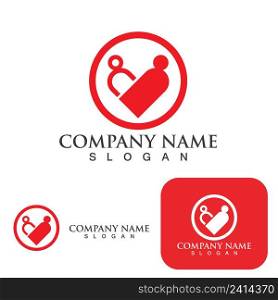 Family love care logo and symbol vector