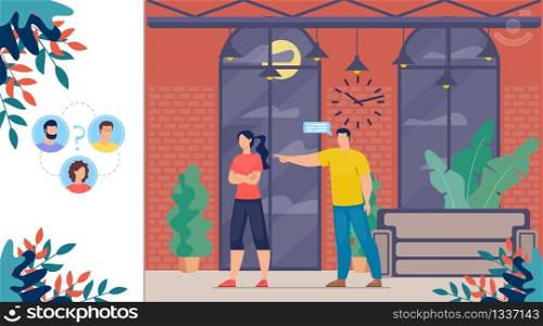 Family Relations Problems, Marriage Crisis, Divorce Reasons, Pair in Quarrel Trendy Flat Vector Concept with Arguing Couple, Husband Feeling Jealous, Blaming Wife in Marriage Betrayal Illustration