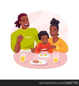 Family restaurant isolated cartoon vector illustration. Opening fortune cookies, reading chinese prophecies, family sitting in a restaurant, a night out, eating together vector cartoon.. Family restaurant isolated cartoon vector illustration.