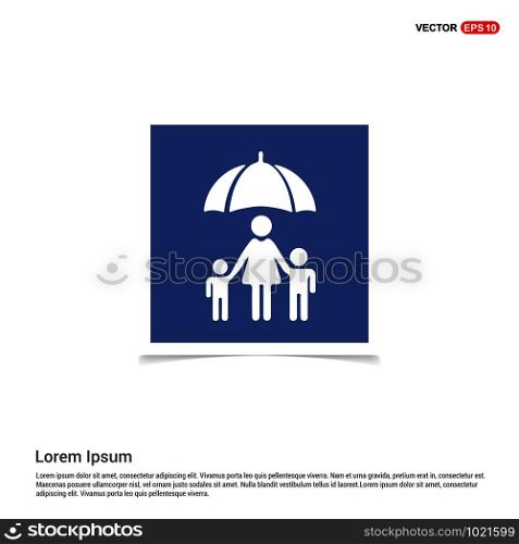 Family social insurance icon - Blue photo Frame