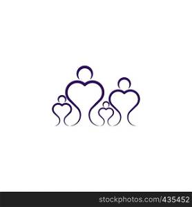 family symbol logo people icon vector design