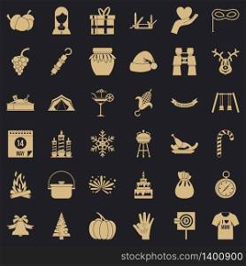 Family tradition icons set. Simple style of 36 family tradition vector icons for web for any design. Family tradition icons set, simple style