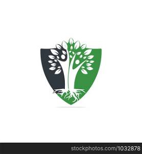 Family Tree And Roots Logo Design. Family Tree Symbol Icon Logo Design