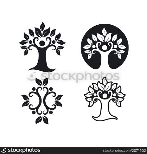family tree icon template vector illustration design