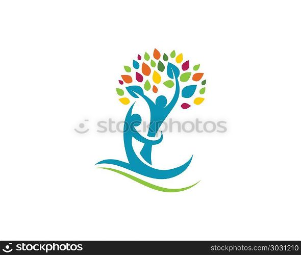 family tree logo template. family tree logo template vector illustration