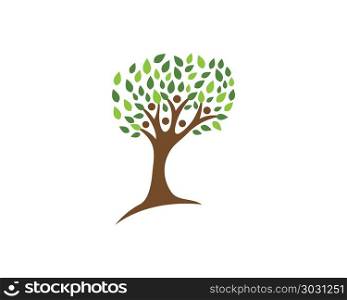 family tree logo template. family tree logo template vector illustration