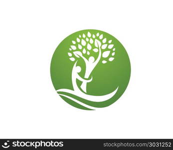 family tree logo template. family tree logo template vector illustration