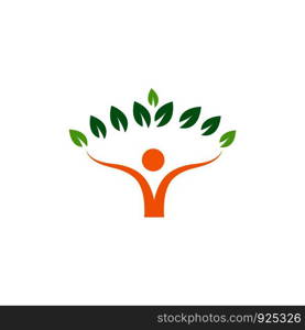 family tree logo template vector illustration