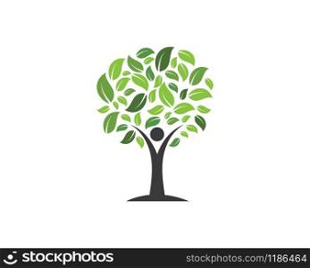 family tree logo template vector illustration design