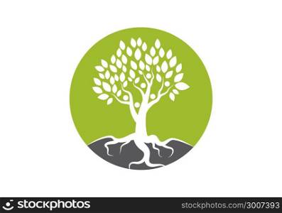 family tree logo vector template
