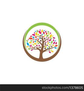 family tree symbol icon logo design template