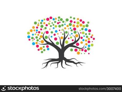 family tree symbol icon logo design template