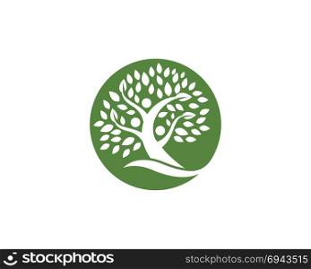 family tree symbol icon logo design template illustration