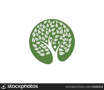 family tree symbol icon logo design template illustration