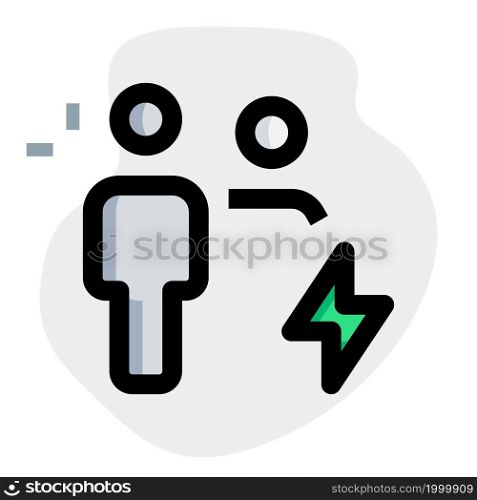 family users with a flash layout isolated on a white background