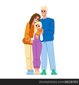 family with teenagers vector. girl together, female teenage, mother teenager, happy parent, daughter father, teen, caucasian indoors family with teenagers character. people flat cartoon illustration. family with teenagers vector