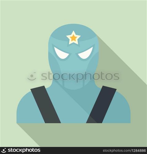 Famous superhero icon. Flat illustration of famous superhero vector icon for web design. Famous superhero icon, flat style