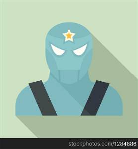 Famous superhero icon. Flat illustration of famous superhero vector icon for web design. Famous superhero icon, flat style