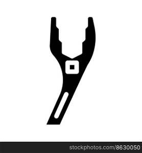 fan clutch wrench glyph icon vector. fan clutch wrench sign. isolated symbol illustration. fan clutch wrench glyph icon vector illustration