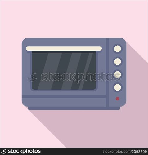 Fan convection oven icon flat vector. Grill kitchen stove. Electric or gas oven. Fan convection oven icon flat vector. Grill kitchen stove