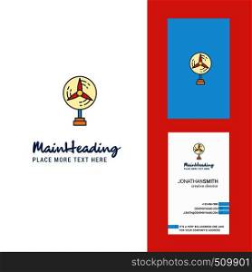 Fan Creative Logo and business card. vertical Design Vector