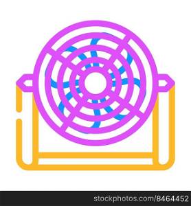 fan electric cooling device color icon vector. fan electric cooling device sign. isolated symbol illustration. fan electric cooling device color icon vector illustration