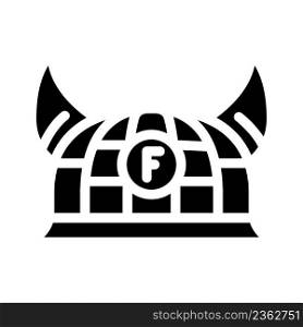 fan hat glyph icon vector. fan hat sign. isolated contour symbol black illustration. fan hat glyph icon vector illustration