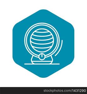 Fan heater icon. Outline fan heater vector icon for web design isolated on white background. Fan heater icon, outline style